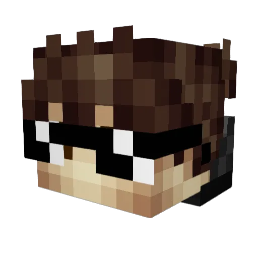 HyperGapplez Minecraft avatar head, 3D render