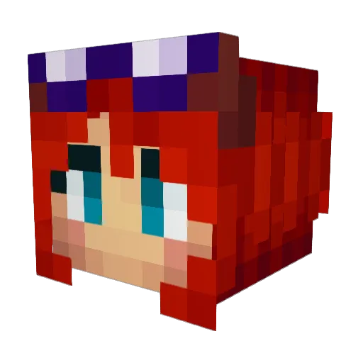 HyperGoblin Minecraft avatar head, 3D render