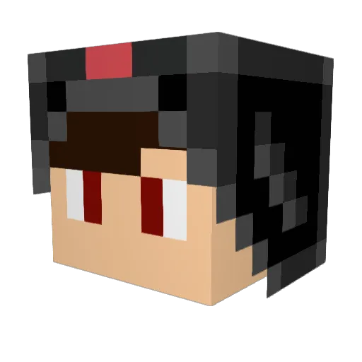 HyperHD Minecraft avatar head, 3D render