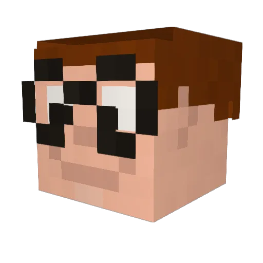 HyperIsHyper Minecraft avatar head, 3D render