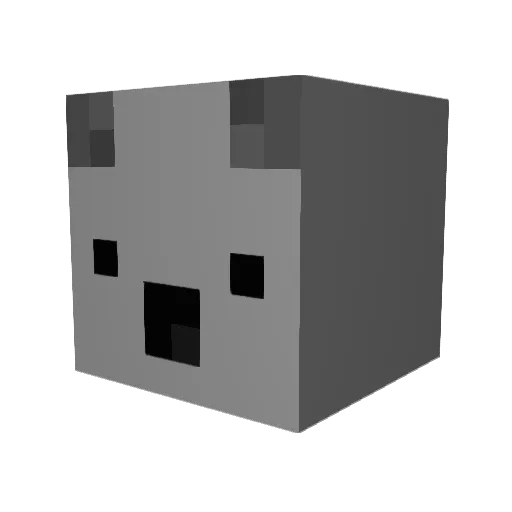 HyperMH Minecraft avatar head, 3D render