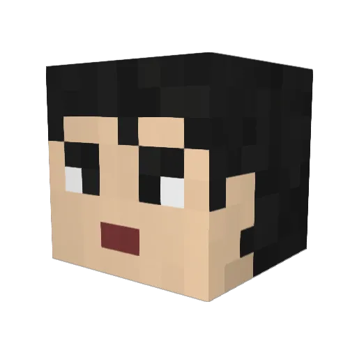 HyperNeet Minecraft avatar head, 3D render