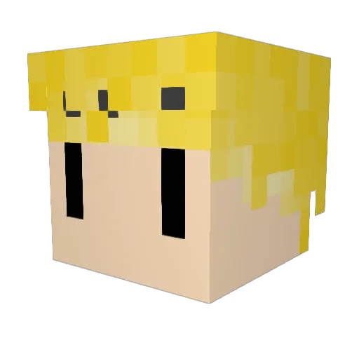 HyperNetic Minecraft avatar head, 3D render