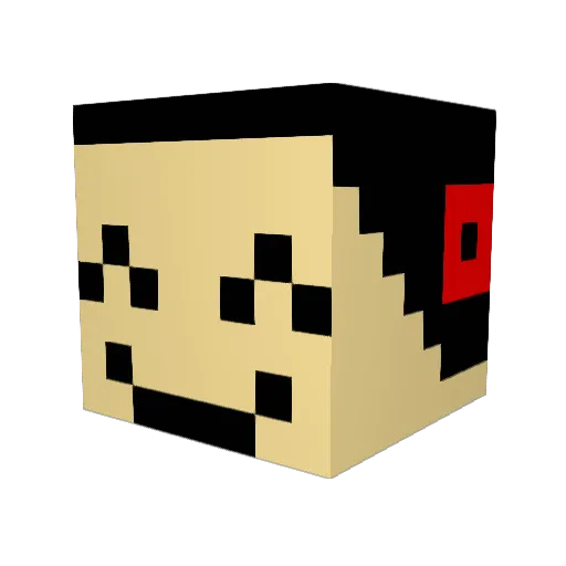 HyperNinja97 Minecraft avatar head, 3D render