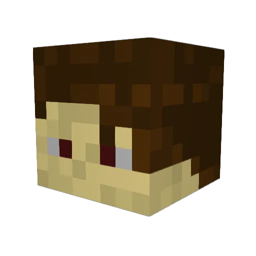 HyperNova3C Minecraft avatar head, 3D render
