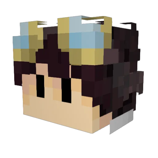 HyperOnline_ Minecraft avatar head, 3D render