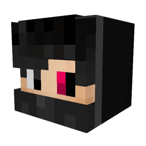 HyperPhantom8 Minecraft avatar head, 3D render