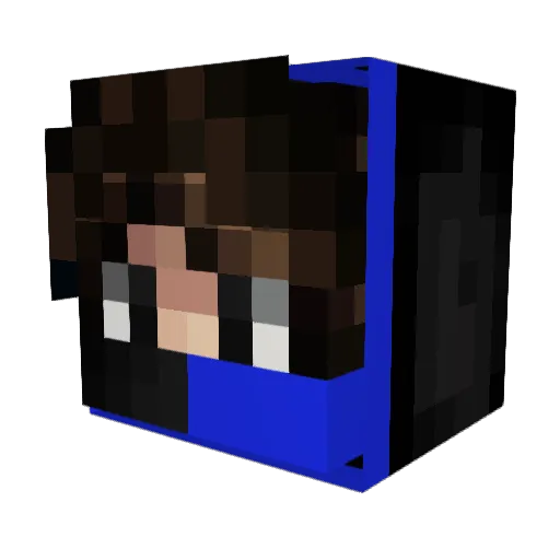 HyperPhoneix Minecraft avatar head, 3D render
