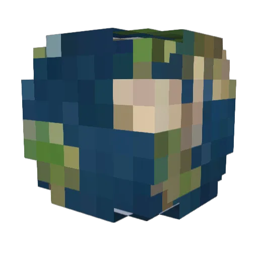 HyperPlanetary Minecraft avatar head, 3D render