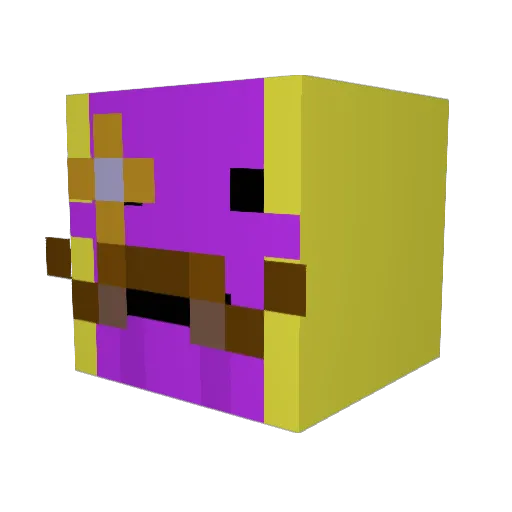 HyperPluto Minecraft avatar head, 3D render