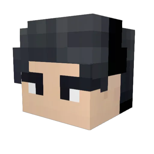 HyperRough Minecraft avatar head, 3D render