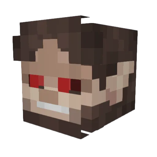 HyperSasoru Minecraft avatar head, 3D render