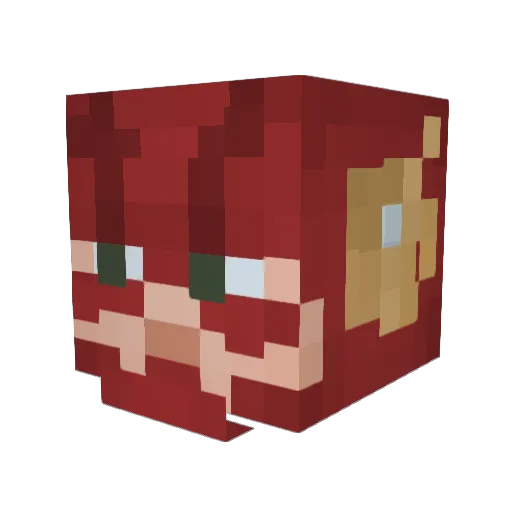 HyperSkullHD Minecraft avatar head, 3D render