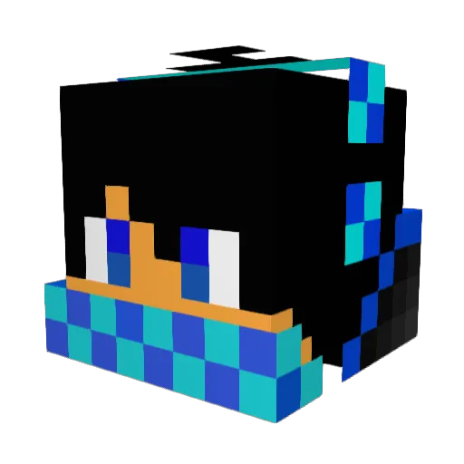 HyperSnyper16 Minecraft avatar head, 3D render
