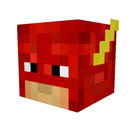 HyperSpinZ Minecraft avatar head, 3D render