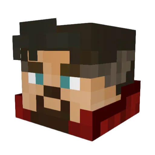 HyperText404 Minecraft avatar head, 3D render
