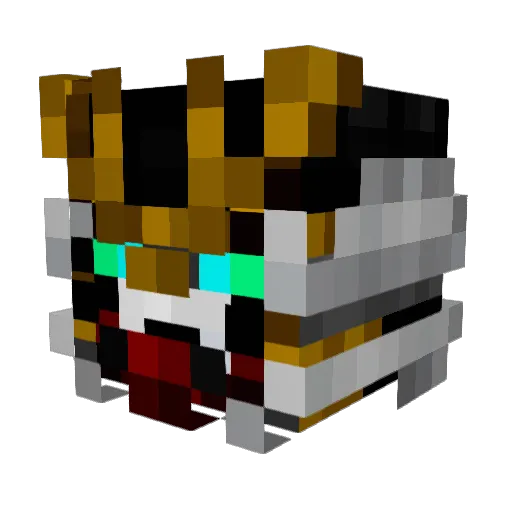 HyperTru Minecraft avatar head, 3D render