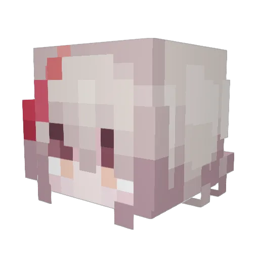HyperTsuna Minecraft avatar head, 3D render