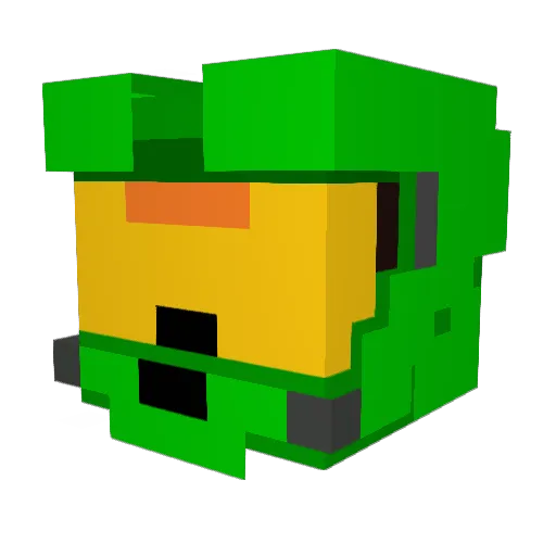 HyperTury Minecraft avatar head, 3D render