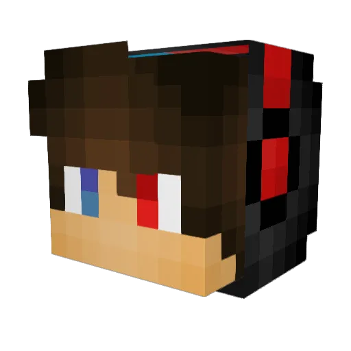 Hyperb Minecraft avatar head, 3D render