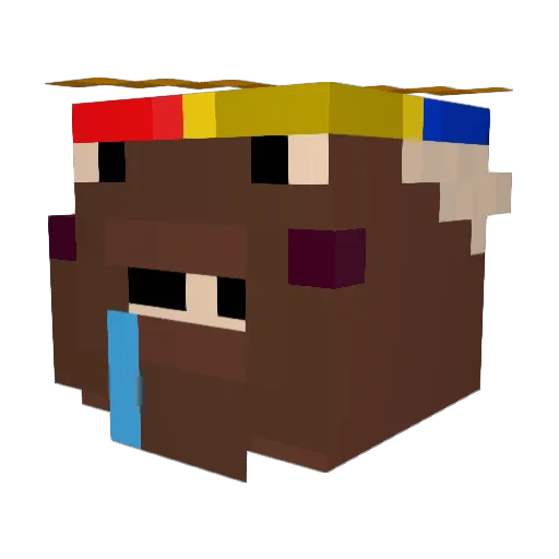 Hyperbeast21 Minecraft avatar head, 3D render