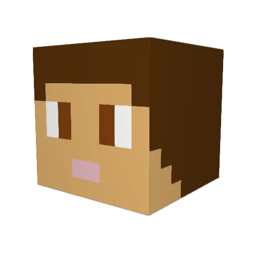 HyperblitzLP Minecraft avatar head, 3D render