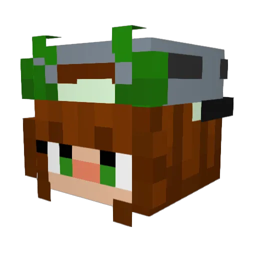 Hyperbolic_Bean Minecraft avatar head, 3D render