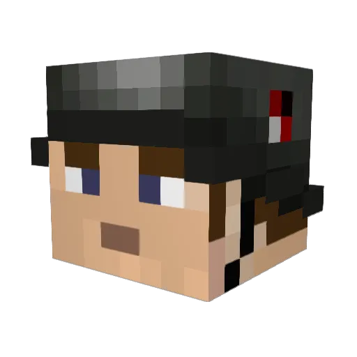 Hyperboria14 Minecraft avatar head, 3D render