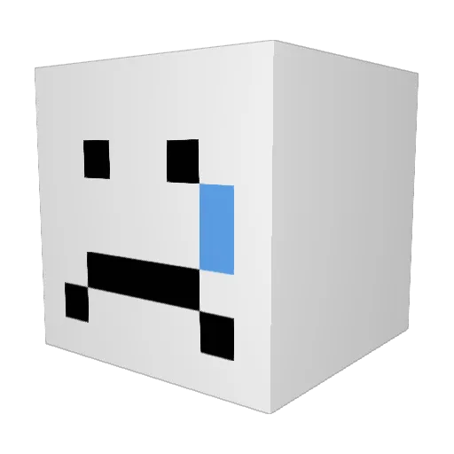 Hypergamya Minecraft avatar head, 3D render