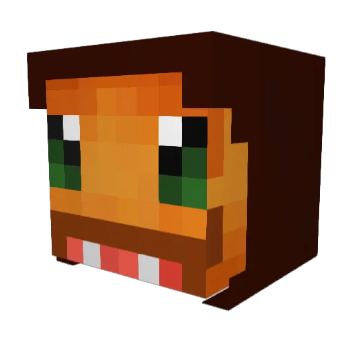 Hyperhef Minecraft avatar head, 3D render