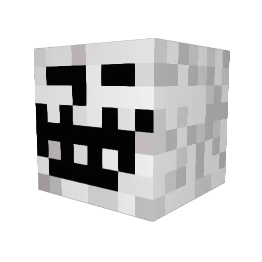 Hyperhoax Minecraft avatar head, 3D render