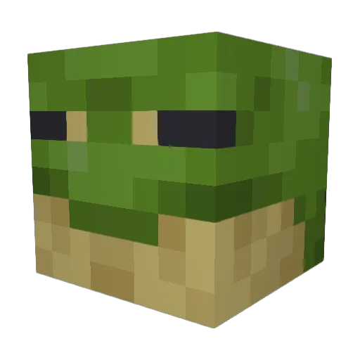 HyperionTD Minecraft avatar head, 3D render