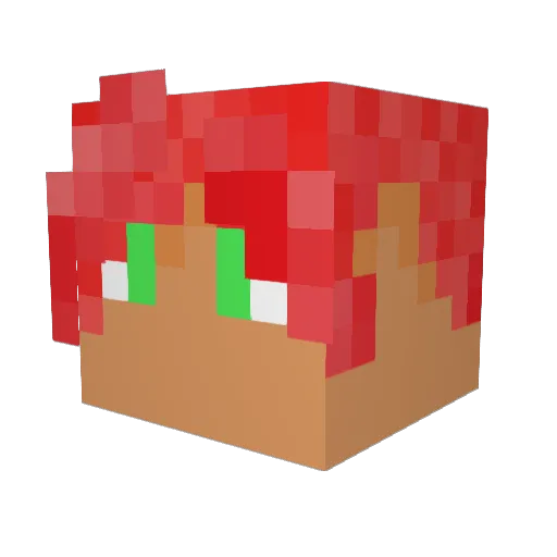HyperlyX Minecraft avatar head, 3D render