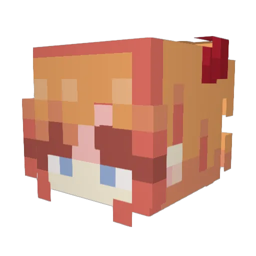 Hypermarket Minecraft avatar head, 3D render