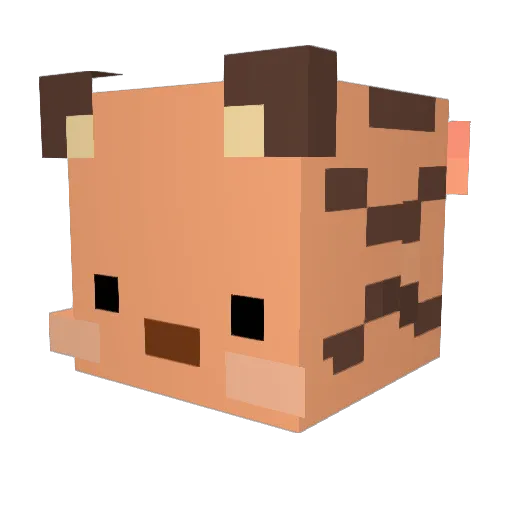 Hypermart Minecraft avatar head, 3D render