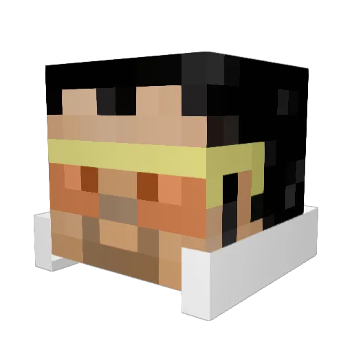 Hypernova_ Minecraft avatar head, 3D render