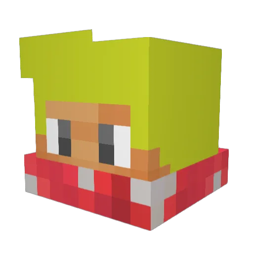 Hyperschredding8 Minecraft avatar head, 3D render