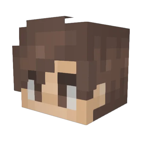 Hypersense Minecraft avatar head, 3D render