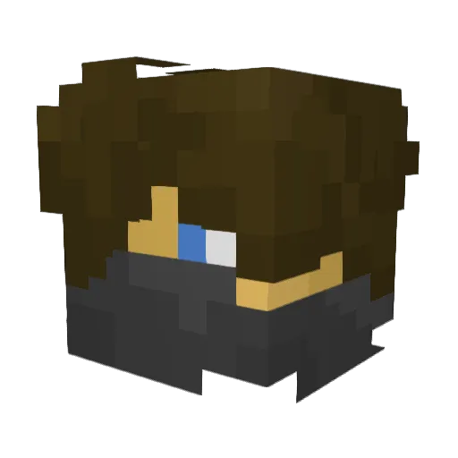 Hypershape Minecraft avatar head, 3D render