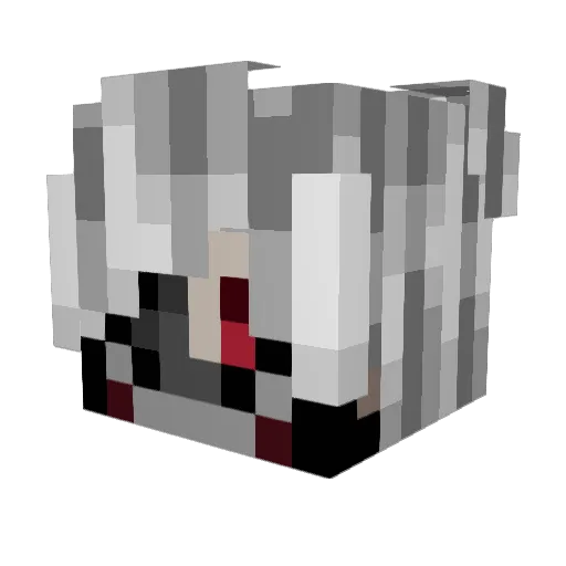 Hypershougun Minecraft avatar head, 3D render