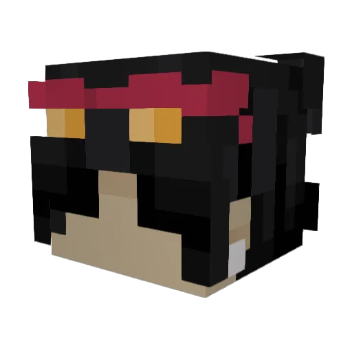 Hypersnothyper Minecraft avatar head, 3D render