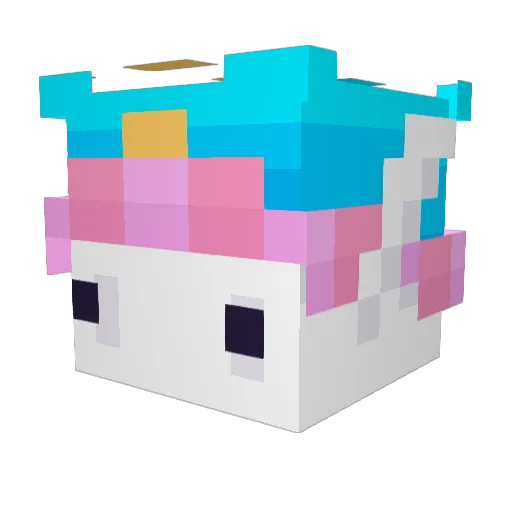 Hyperstrea Minecraft avatar head, 3D render