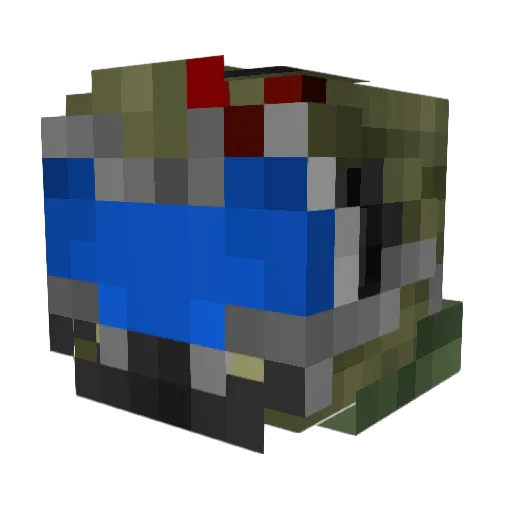 Hyperthor4 Minecraft avatar head, 3D render