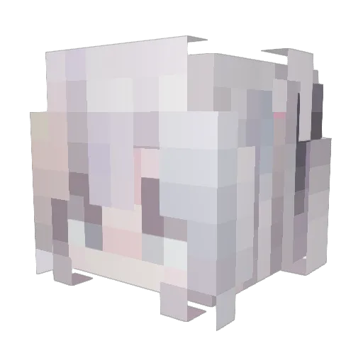 Hypervelocity Minecraft avatar head, 3D render