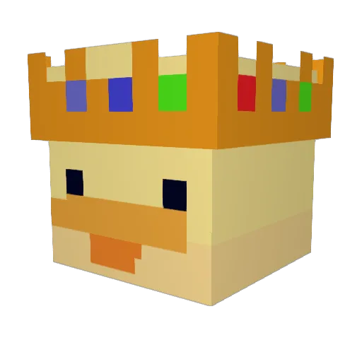 Hypestock Minecraft avatar head, 3D render