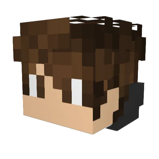 Hypex023 Minecraft avatar head, 3D render