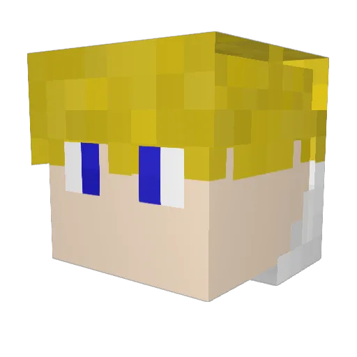 Hypextor Minecraft avatar head, 3D render