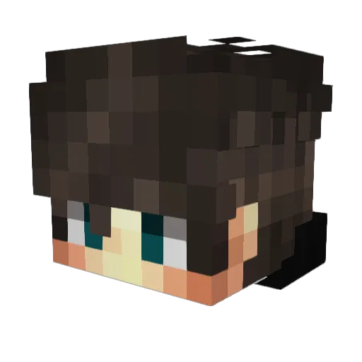 Hyphenz Minecraft avatar head, 3D render