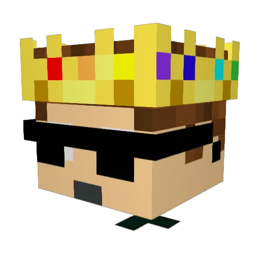 Hypher96 Minecraft avatar head, 3D render