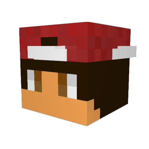 Hyphona Minecraft avatar head, 3D render